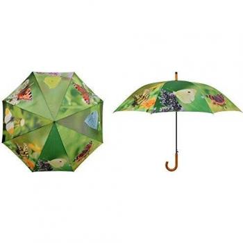 Esschert Design Paraguas Mariposas 120 cm Sombrilla Parasol Cubierta Protector