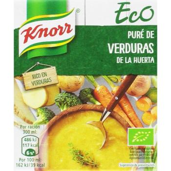 KNORR puré de verduras de la huerta ecológica envase 300 ml