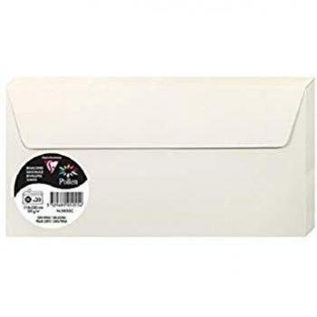 Clairefontaine 5445C - Paquete de 20 Sobres DL - 110x220mm Pollen Marfil 120gr