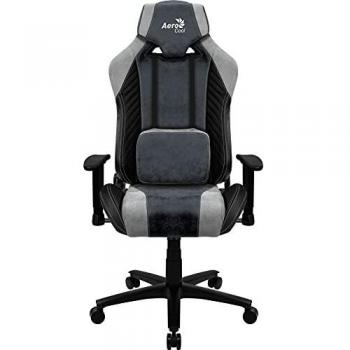 Aerocool Baron Silla Gaming, AeroSuede, Transpirable, Respaldo Ajustable, Azul