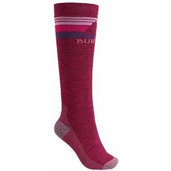 Burton Emblem Midweight Calcetines de Snowboard, Mujer, Rojo
