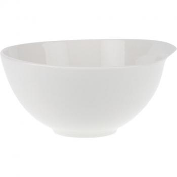 Ensaladera Redonda Flow 21 cm de Villeroy & Boch, Porcelana Premium, 1.7 L, Blanco