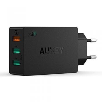 AUKEY Quick Charge 2.0 Cargador USB de Pared Dual Puerto 42W 5V/4,8A con Tecnología AiPower para iPhone, iPad, HTC, LG, Motorola y otros Dispositivos USB & Cable Micro USB