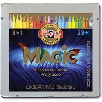 Lápices de Color Sin Madera Magic Progresso 24 Colores Koh-I-Noor