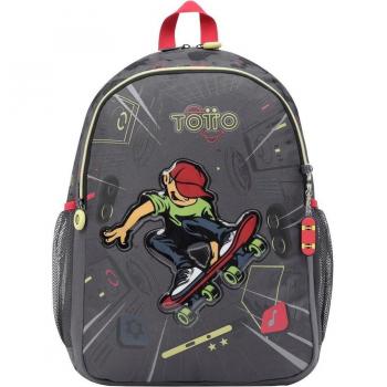 Mochila Escolar Grande Totto Muska Gris