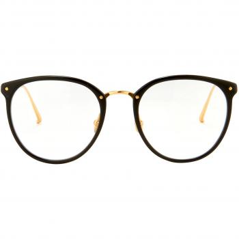 Linda Farrow CALTHORPE LFLC251 C85 Women’s Eyeglasses Black Size 51 - Blue Light Block Available