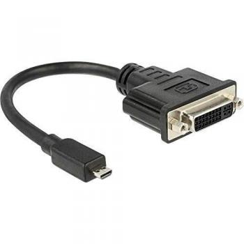 Adaptador HDMI Micro D a DVI-D (24+1) 20 cm Negro