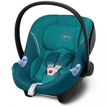CYBEX Gold Portabebé Aton M, En contra de la marcha, Incluye reductor para recién nacido, Desde el nacimiento hasta aproximativamente 18 meses, Máximum 13 kg, River Blue