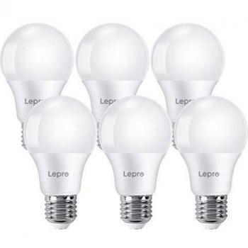 Lepro Bombilla LED E27 Luz Blanca Fría 6500 K, Lámpara LED de 8.5 W y 750 lúmenes, Reemplaza Bombilla E27 LED Incandescente de 60 W, Ahorro de energía de Haz de 200°, Casquillo E27 Paquete de 6