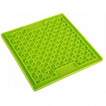 LickiMat Classic Buddy Alfombrilla De Lamer para Perros y Gatos Verde - Comedero interactivo de TPR, diseño texturizado para estimular el lamido, apto para perros y gatos, ayuda a reducir el estrés