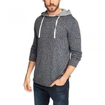 ESPRIT Meliert mit Sweatkapuze - Regular Fit-suéter Hombre    Grau