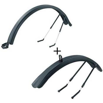 Topeak Juego de Guardabarros Defender TX 28'' - Juego de guardabarros negro, compatible con bicicletas de 28 pulgadas, fácil instalación, diseño aerodinámico y ligero