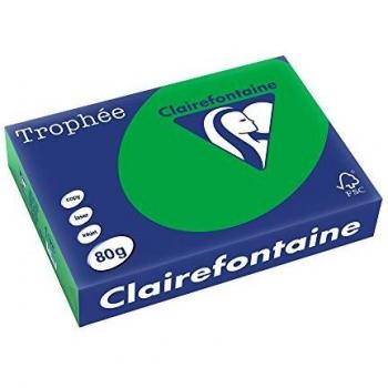 Papel Multifuncional Clairefontaine Trophée A4 80g/m² Verde Billar (Ream de 500 Hojas)