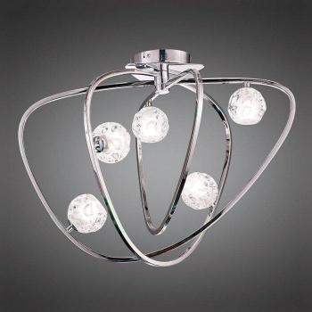 Lámpara de techo Lux 5 luces G9, cromo pulido