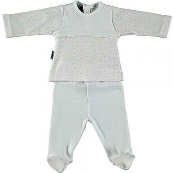 babidu 2 Piezas, Conjunto Bebe-Unisex, Bco/Rsa, 3 Meses