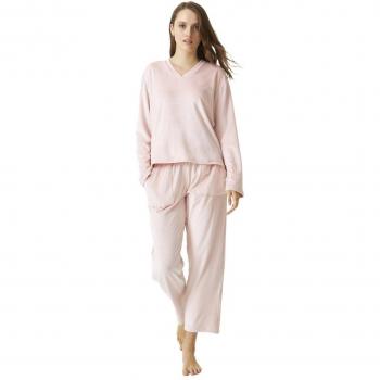 Pijama de manga larga para mujer J&J Brothers con cuello en V JJBDP0202