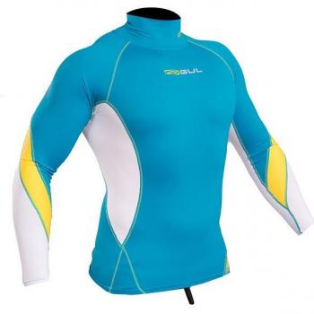 Gul 2018 Xola Long Sleeve Rash Vest Crip/White RG0339-B4 Sizes- - ExtraLarge