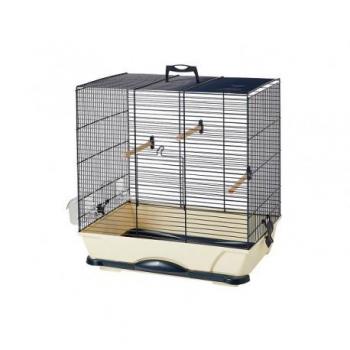 Jaula para pájaros Savic Primo 40, diseñada para aves pequeñas, con dimensiones adecuadas, fácil acceso, bandeja extraíble para limpieza, y rejillas de ventilación
