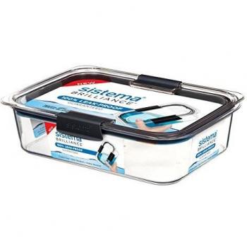 Sistema Contenedor de Almacenamiento de Alimentos, Transparente/Gris, 2 L