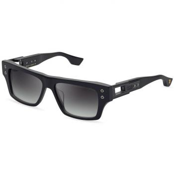DITA Grandmaster Seven Unisex Matte Black Rectangle Sunglasses with Dark Grey to Clear Gradient Lenses