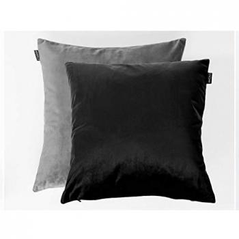 Antilo - Funda de Cojín Merlin 30x50 cm - Color Negro - Antracita