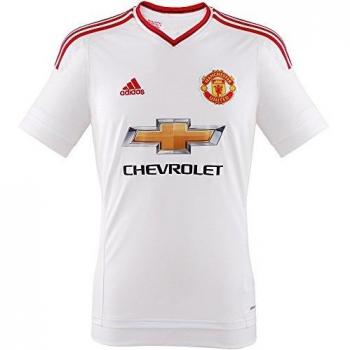 adidas MUFC A JSY Y - Camiseta para niño, color blanco / rojo, talla 140