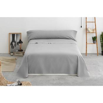 Juego de sábanas lisas 3 piezas cama 90 cm gris