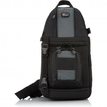 Lowepro SlingShot 102AW - Mochila para cámaras de fotos DSLR y videocámaras, negro y gris