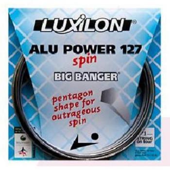 Luxilon Alu Power 127 Spin Cordaje de tenis, 12.2 m, unisex, plateado, 1.27 mm