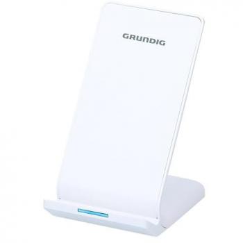 Cargador Inalámbrico GRUNDIG para Smartphone - Estación de Carga Slim - Color Blanco - Compatible Vertical/Horizontales