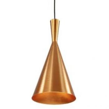 Lámpara de Suspensión Vicky, Metal Cobre, 19,5x19,5x110 cm