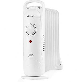 Orbegozo RO 1220 - Radiador de aceite Junior, Protección Sobrecalentamiento, Silencioso, Asa de transporte, 1200 W