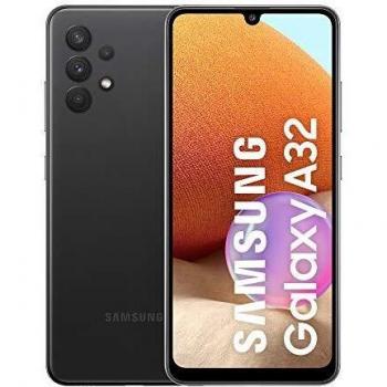Samsung Galaxy A32 Color Negro | Smartphone 6.4 FHD+ s-AMOLED con Android 11 | 4 + 128GB de Memoria | Quad-cámara 64MP y Frontal de 20MP | 5.000 mAh y Carga rápida 15W | [Versión española]