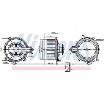 Ventilador interior NISSENS 87616 - Ventilador habitáculo, compatible con múltiples modelos de vehículos, alta eficiencia en la circulación de aire, diseño compacto para fácil instalación, bajo nivel de ruido durante su operación