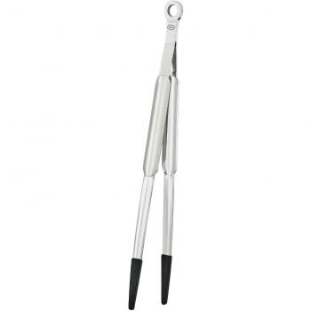 RÖSLE 31 cm Silicone and Stainless Steel Tongs for Cooking and Grilling, Dishwasher Safe