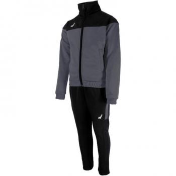 Chándal de fitness Joluvi Sambil gris hombre, 100% poliéster, tejido transpirable, diseño moderno, incluye chaqueta con cremallera y pantalones ajustados, ideal para entrenamiento y actividades deportivas