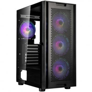 Caja Kolink Observatory Duo ARGB ATX con iluminación RGB, panel lateral de vidrio templado, soporte para múltiples ventiladores y radiadores, diseño espacioso para componentes de alto rendimiento y gestión de cables optimizada