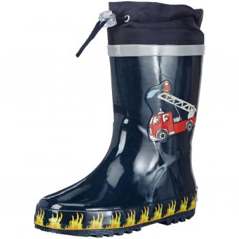Playshoes Fire Brigade Waterproof Rubber Rain Boots for Kids