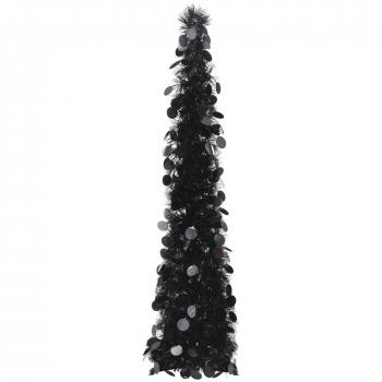 vidaXL Pop-up Artificial Christmas Tree Black 120 cm PET