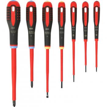 Bahco BE-9888S ERGO VDE Insulated Screwdriver Set, 7-Piece