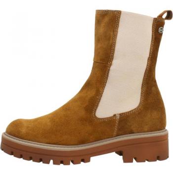 Botines Mujer Porronet 4313P Marrón, piel de alta calidad, suela de goma antideslizante, diseño elegante y moderno, cierre con cremallera lateral para fácil uso, plantilla acolchada para mayor comodidad