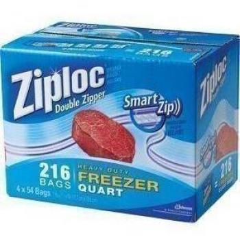 Ziploc Double Zipper Heavy Duty Quart Freezer Bags by Ziploc Double Zipper