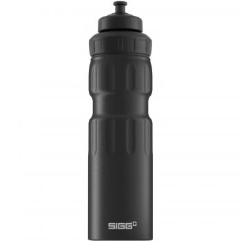 Sigg WMB Sports Black Touch, botella de agua deportiva, 0.75 L, aluminio, sin BPA, negro