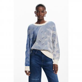 Desigual Ottawa Women's Blue Regular Fit Round Neck Sweater