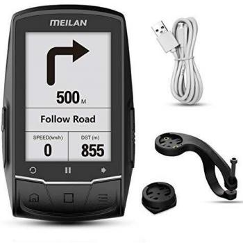 Ordenador de Bicicleta Meilan GPS Navegación Recargable 2.6 Pulgadas Negro