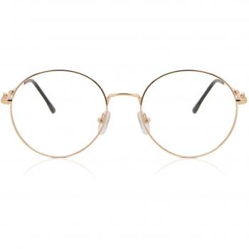 Gafas Anti-Azules Redondas Montura Completa Metálica Dorada para Hombre - SmartBuy Collection