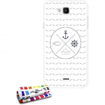 Muzzano Le Pearls-Carcasa rígida, diseño de playa incluye lápiz capacitivo y gamuza limpiadora para Wiko Slide
