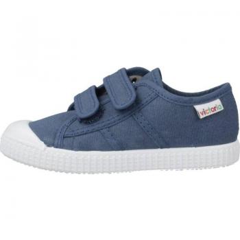 Zapatillas de lona Victoria 1915 para niños con doble cierre adherente y puntera de goma, color azul