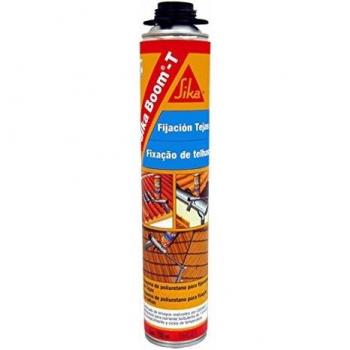 Sika Boom T, Espuma de poliuretano, listo para su empleo, para pegado de tejas, aplicación con pistola, aislamiento térmico y acústico, alto tack inicial, 750 ml, Rojo teja