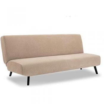 TIANSHU Funda elástica para sofá Cama sin reposabrazos,Tejido Jacquard de poliéster y Extensible Fundas de Clic clac 3 Plazas